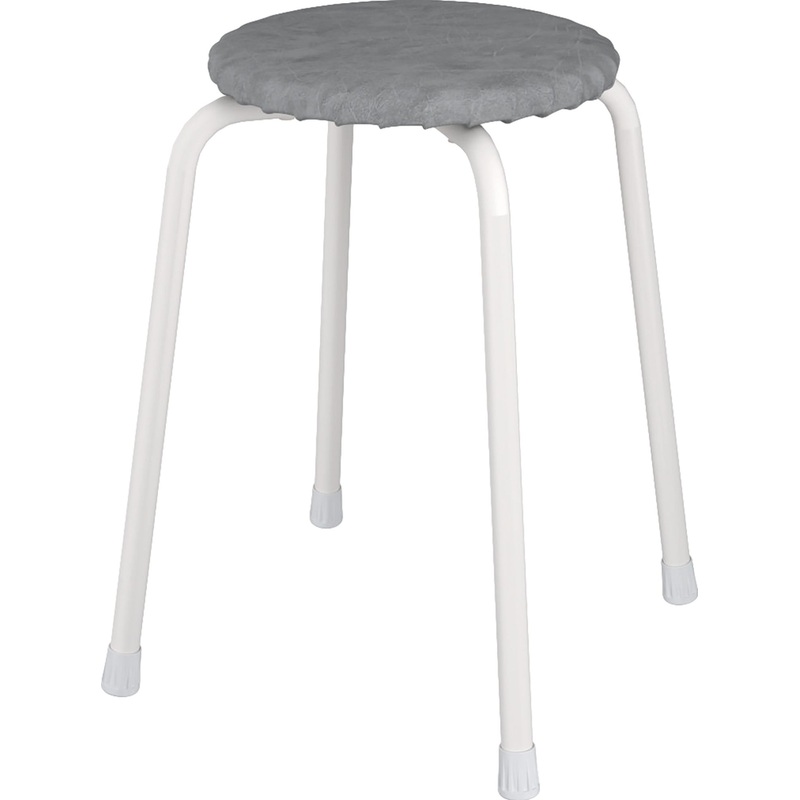 Изображение товара Табурет Пенек 220 серый/белый из искусственной кожи