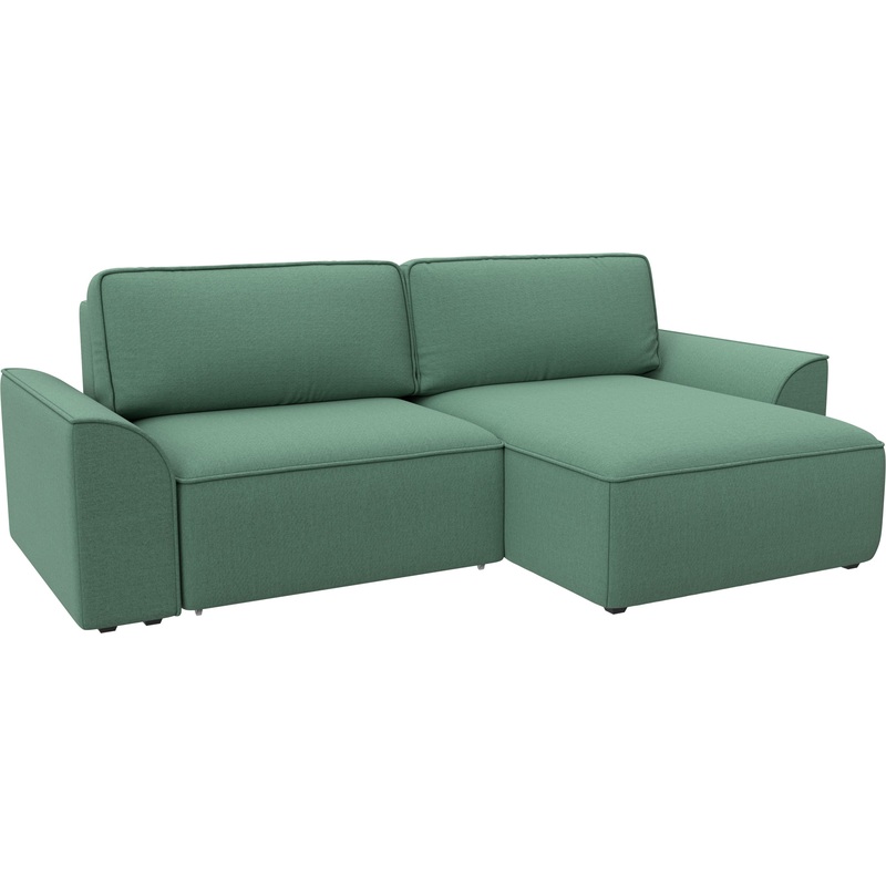 Изображение товара Диван-кровать угловой Комфорт Лига-048 НПБ зелёный рогожка