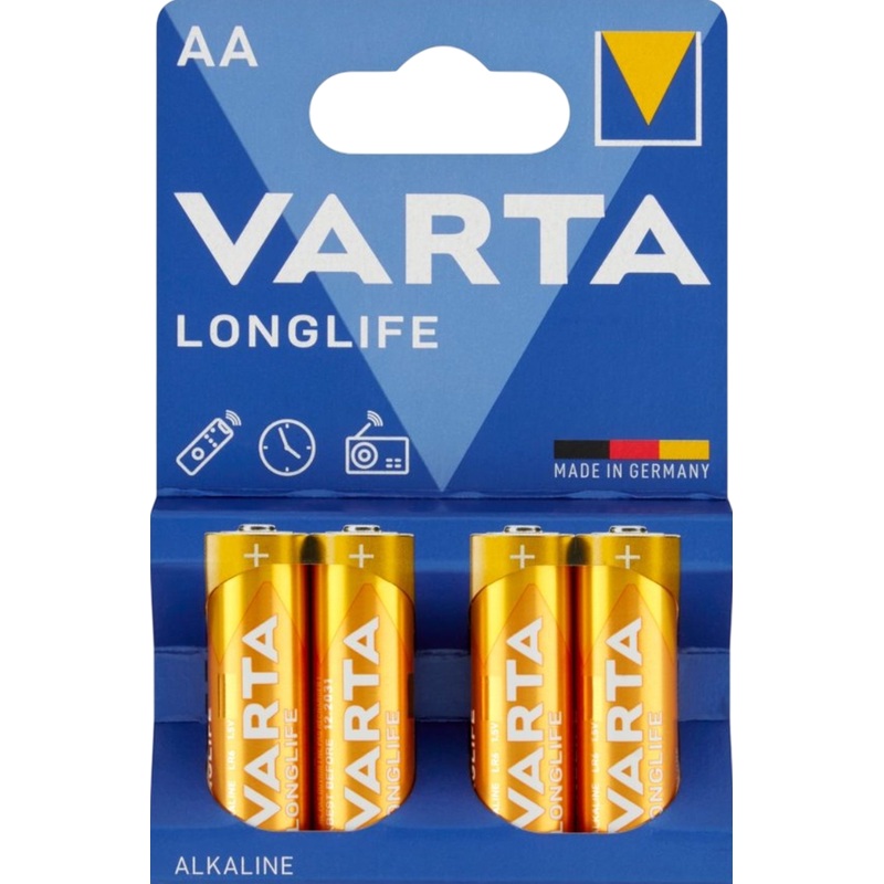 Изображение товара Батарейка AA Varta Longlife 4 штуки 4106101414