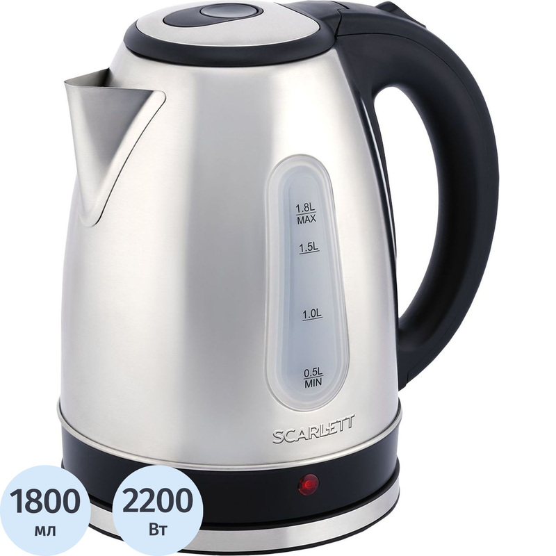 Изображение товара Электрический чайник Scarlett SC-EK21S75 серебристый