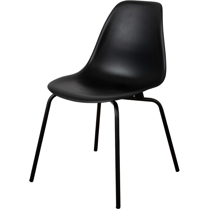 Изображение товара Стул обеденный DSL 110 Elegant Black чёрный (пластик, металл, 2 штуки в упаковке)
