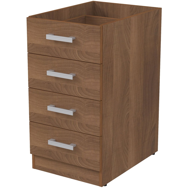 Изображение товара Тумба приставная без топа 2Т.002 в цвете новый дуб, 4 ящика, сборка