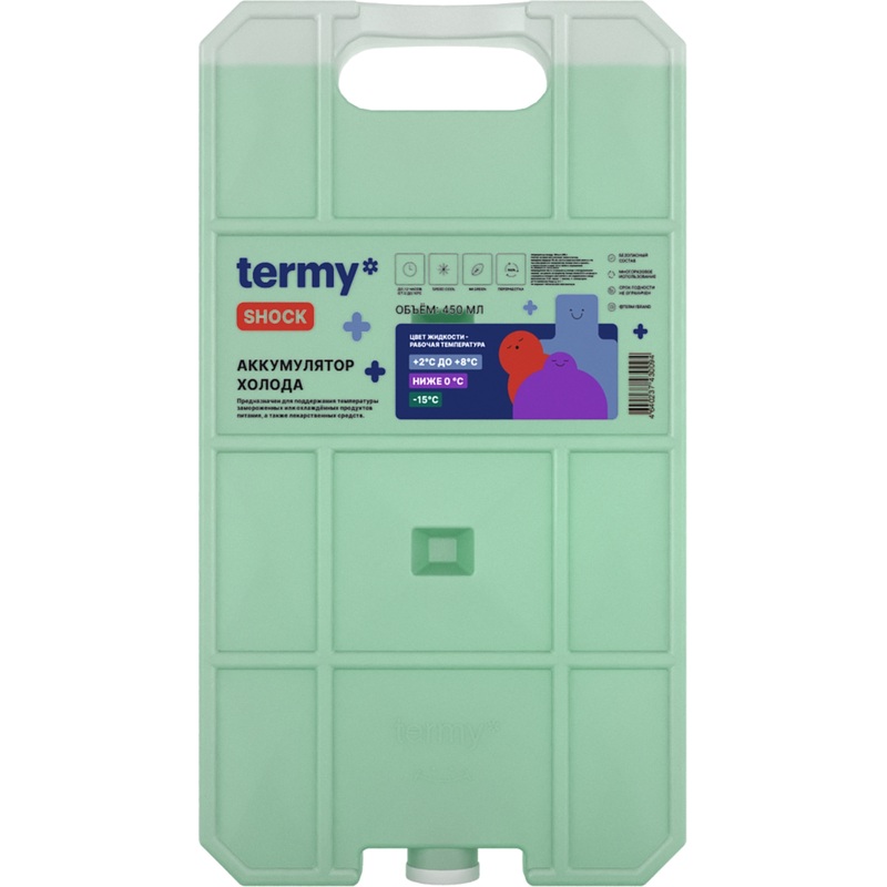 Изображение товара Аккумулятор холода Termy Shock 24.3x2.4x13.3 см водно-солевой, многократного использования