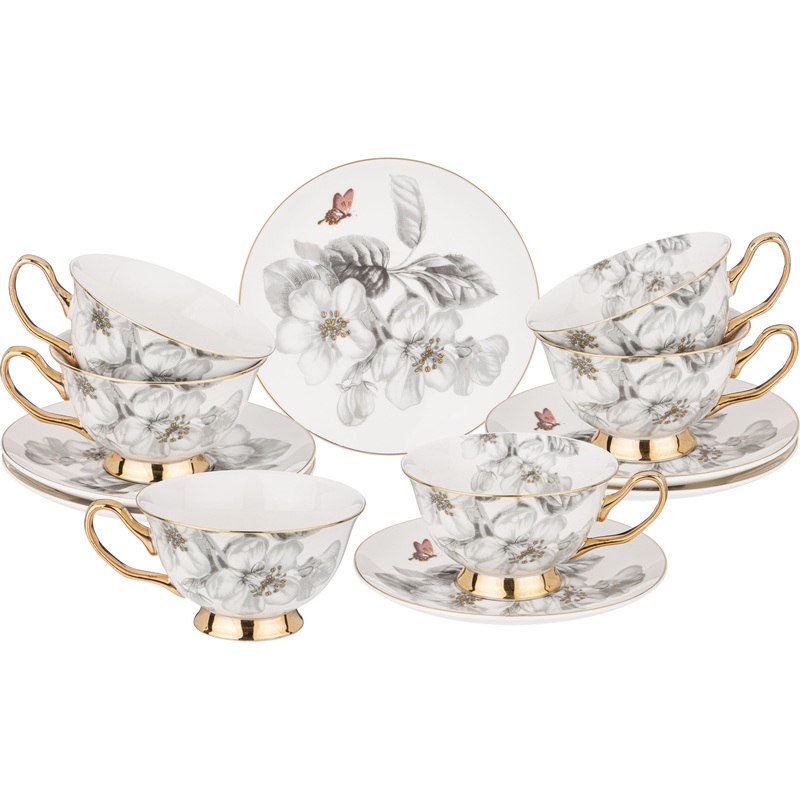 Изображение товара Набор чайный Lefard Райские Яблочки на 6 персон фарфор 12 предметов