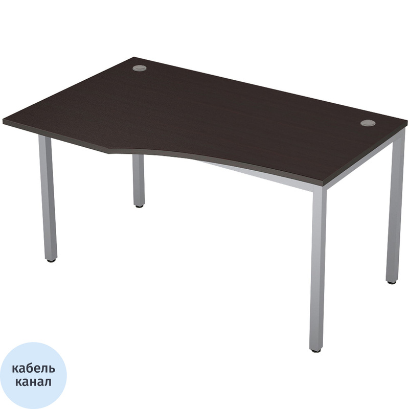 Изображение товара Стол эргономичный Avance 6М.022 левый (венге/алюминий матовый, 1400х900х750 мм)