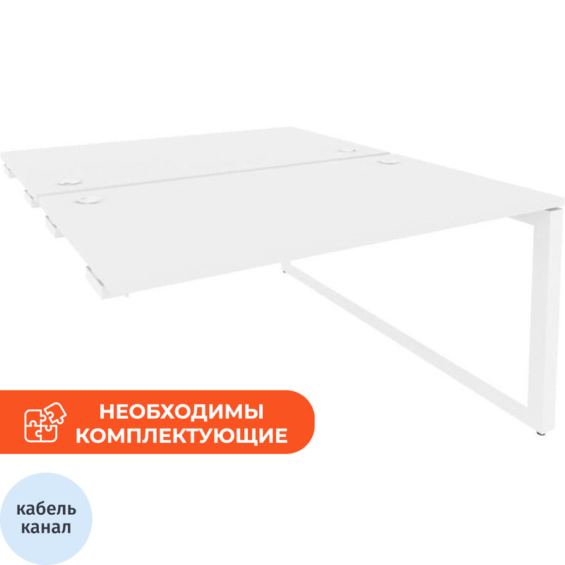 Изображение товара Рабочая станция ONIX-О O.MO-D.SPR-3.8 белый бриллиант 1380х1635х750 мм для 2 рабочих мест