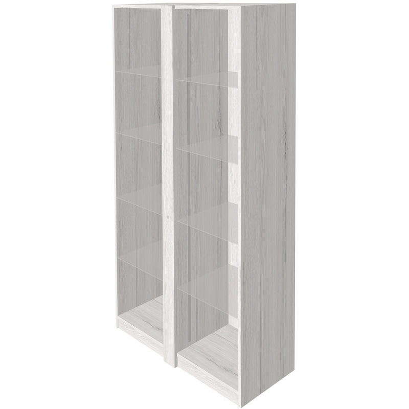 Изображение товара Стеллаж для документов Time.S Ts-44 со стеклом дуб эльза 2000х1000х440 мм