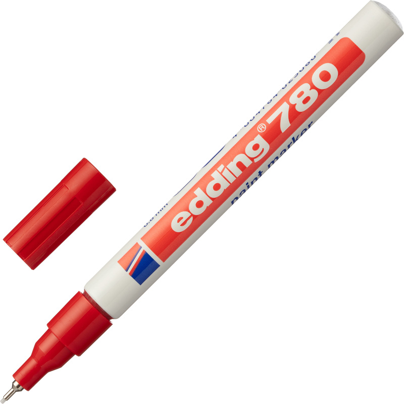 Изображение товара Маркер лаковый Edding 780/2 красный 0.8 мм для точной маркировки