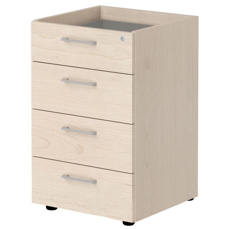 Изображение товара Тумба приставная Xten XLC-4D/4D-1A с 4 ящиками и центральным замком бук тиара