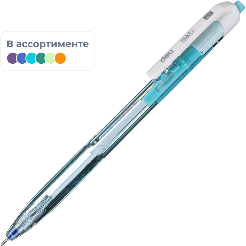 Изображение товара Ручка шариковая автоматическая Deli Xtream синяя (толщина линии 0.5 мм)