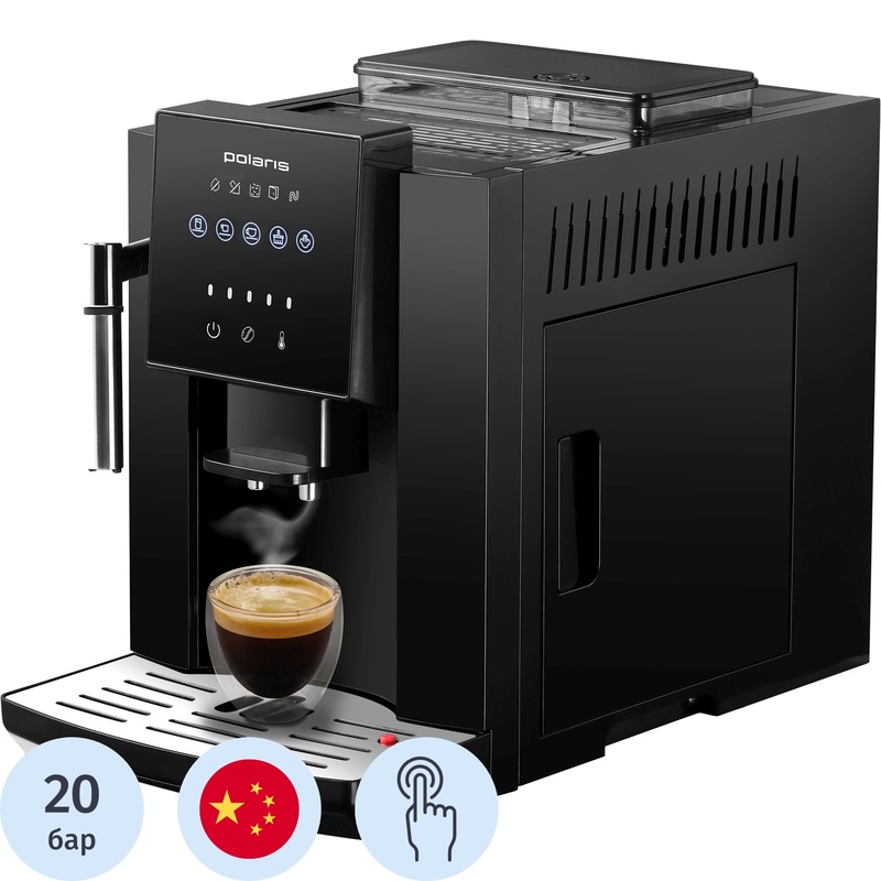 Изображение товара Кофемашина Polaris PACM 2041SW с сенсорным управлением и капучинатором