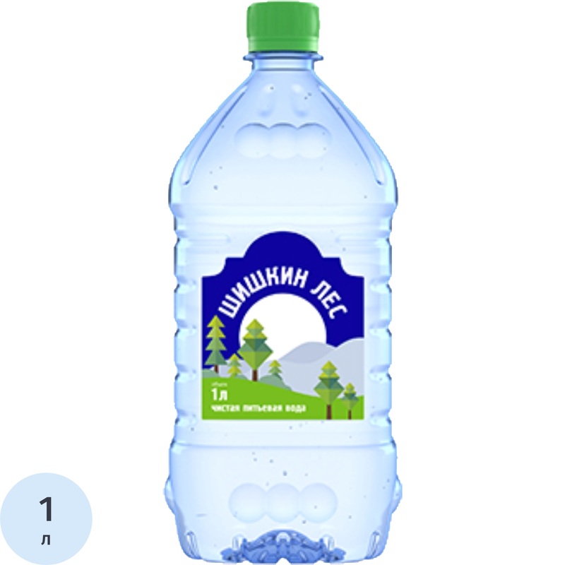 Изображение товара Вода питьевая Шишкин Лес негазированная 1 л - натуральная питьевая вода для здоровья