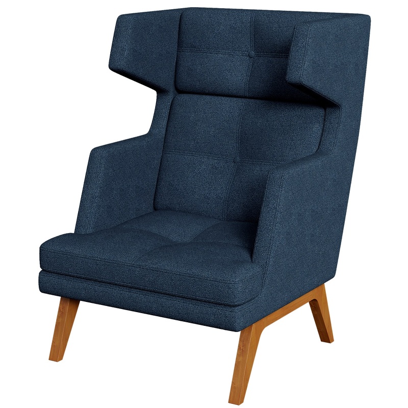 Изображение товара Кресло Лаунж Bev1H темно-синее (ткань)