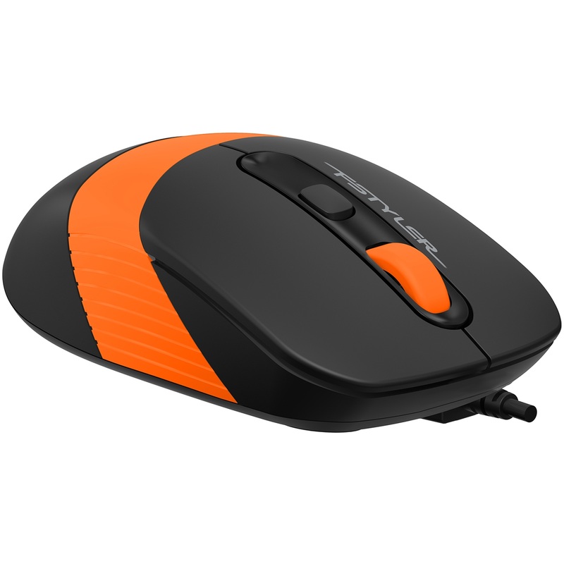 Изображение товара Мышь проводная A4tech Fstyler FM10S черная/оранжевая (FM10S USB ORANGE)