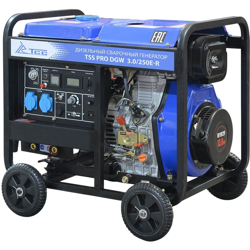 Изображение товара Дизельный сварочный генератор ТСС Pro DGW 3.0/250E-R мощность 3 кВт