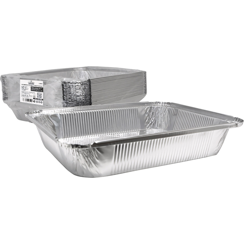 Изображение товара Форма алюминиевая прямоугольная Горница 322x275x51 мм 3180 мл (410-010, 25 штук в упаковке)