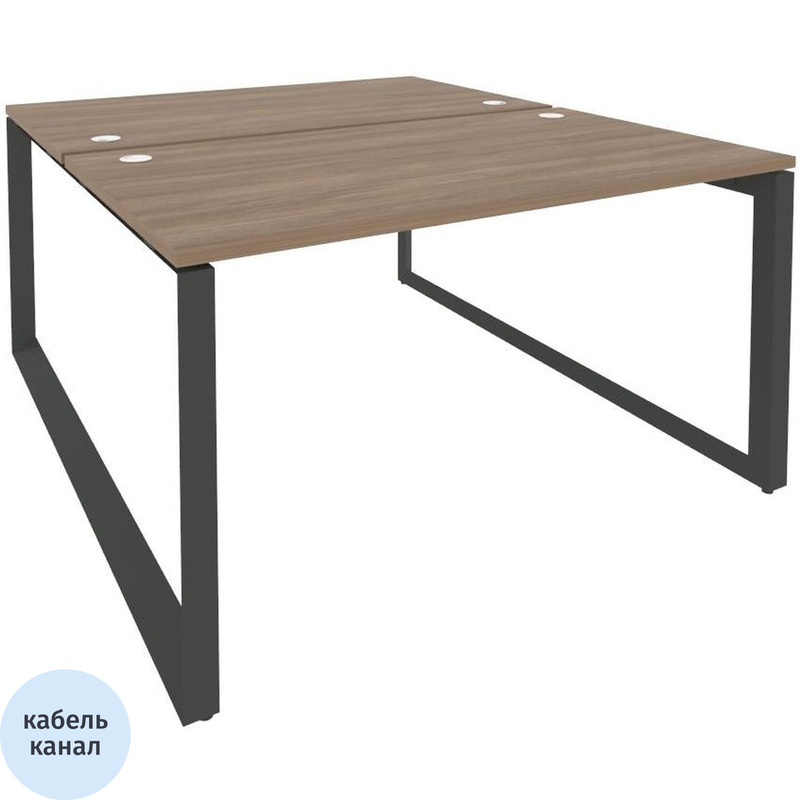Изображение товара Рабочая станция на 2 рабочих места ONIX-О O.MO-D.RS-2.3.8 (дуб аризона/антрацит, 1380х1635х750 мм)