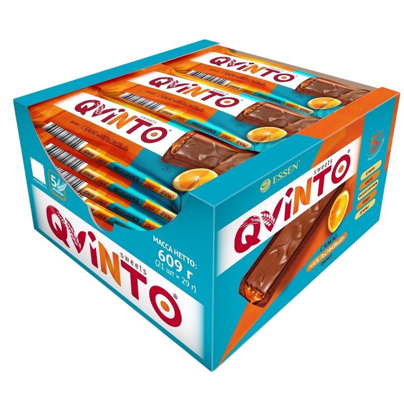 Изображение товара Шоколадный батончик Essen Qvinto (21 штука по 29 г)