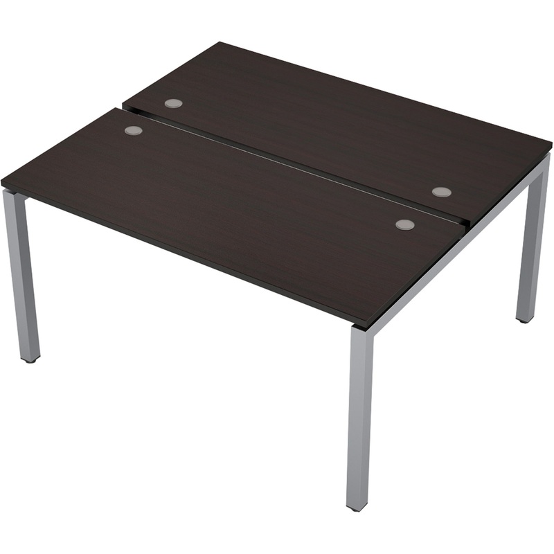 Изображение товара Стол приставной Avance 6МБ.5269 двухместный венге алюминий матовый 1400х1235х750 мм