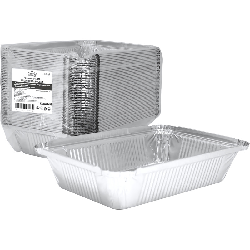 Изображение товара Алюминиевая форма Горница 402-707 780 мл прямоугольная 50 шт