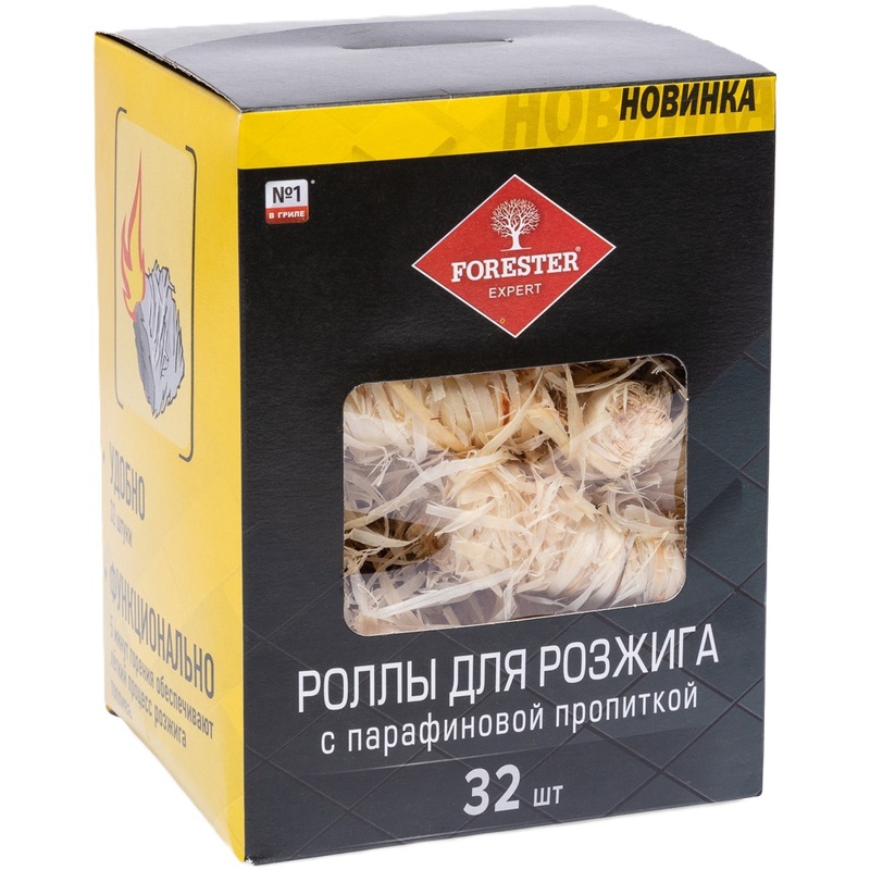 Изображение товара Роллы для розжига Forester с парафиновой пропиткой 32 шт (BC-937)