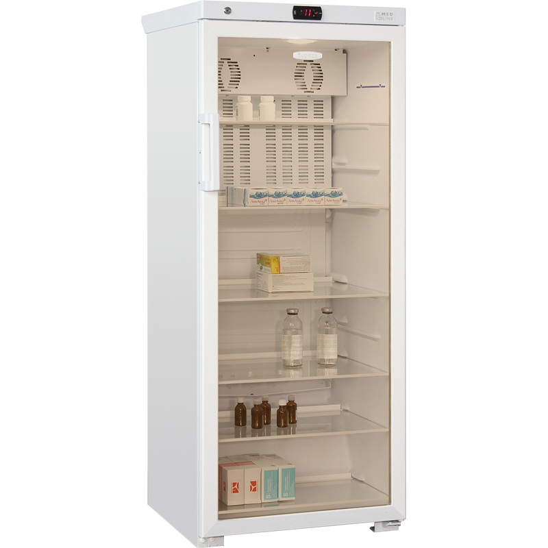 Изображение товара Фармацевтический холодильник Бирюса 280S-G (6G) 290 л с стеклянной дверью и управлением