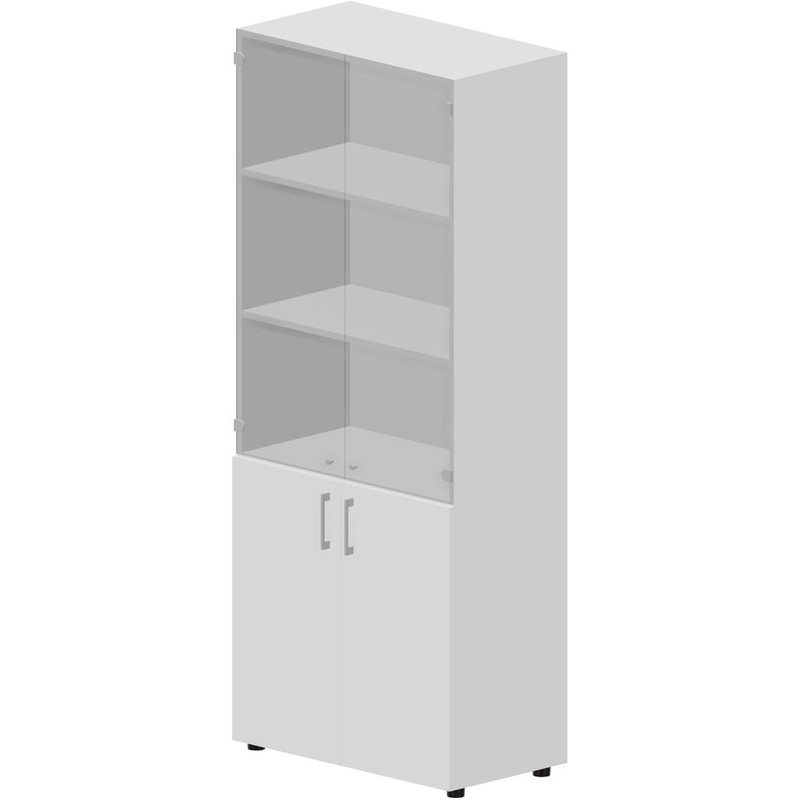 Изображение товара Шкаф для документов Artwood OMHS834TNBLBL со стеклом (белый, 800х440х1950 мм)