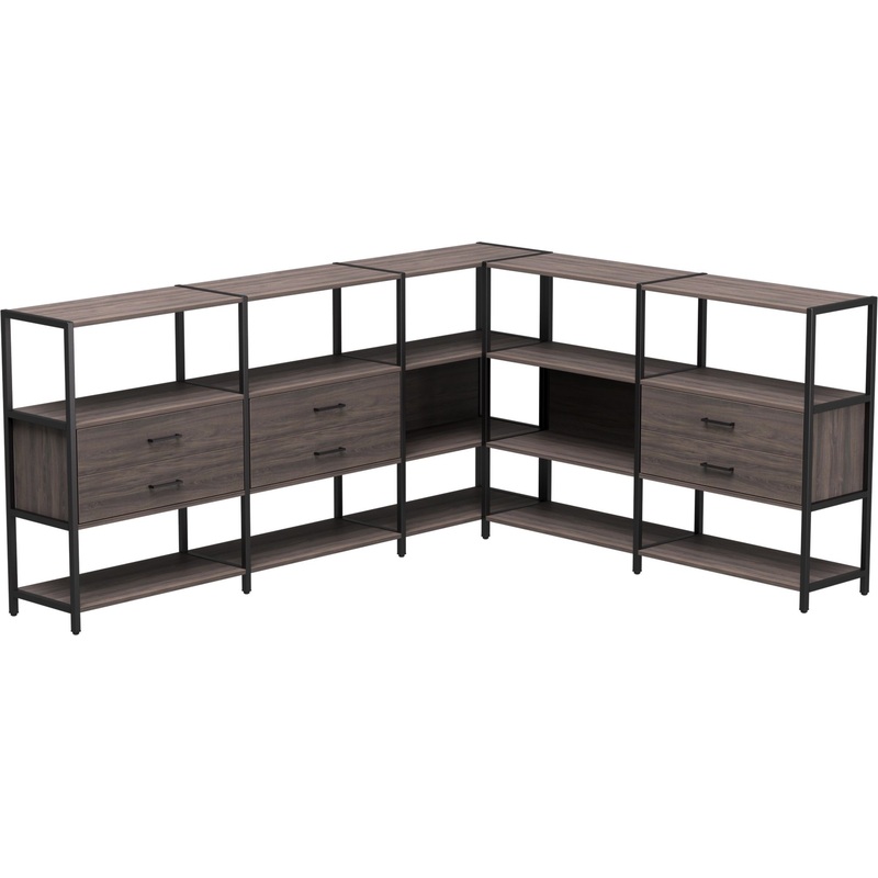 Изображение товара Стеллаж для документов EVO 254ST15DK9005 дуб пасадена и черный 2440х2020х1120 мм