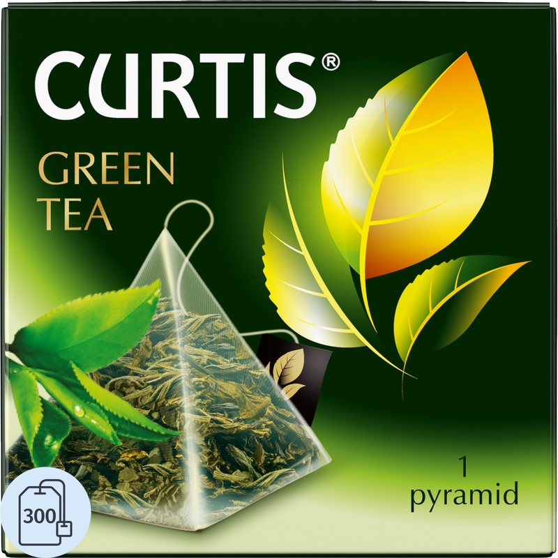 Изображение товара Зелёный чай Curtis Green Tea 300 пирамидок натуральный китайский в упаковке