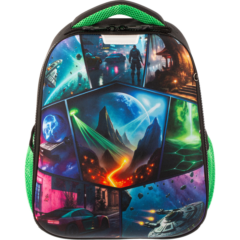 Изображение товара Ранец Комус Класс Light1 Фэнтези анатомический черный 11 л для мальчиков