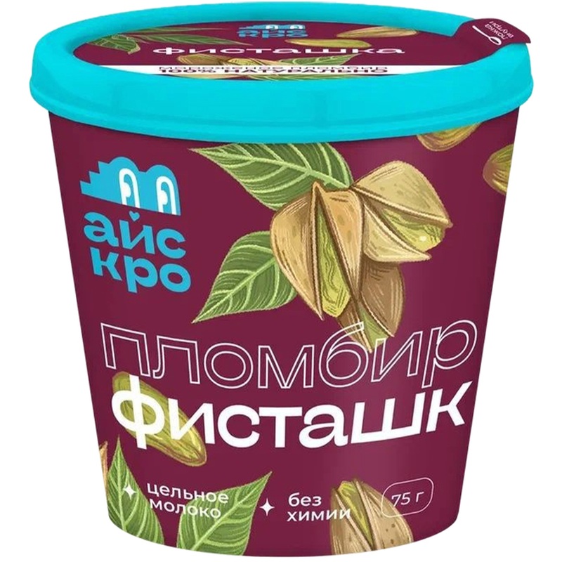 Изображение товара Мороженое пломбир фисташка 84 по 75 г