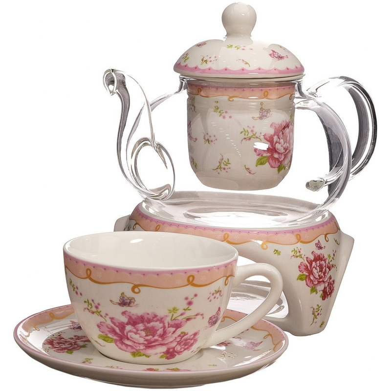 Изображение товара Чайный сервиз Royal Classics на 1 персону, фарфор и стекло, 6 предметов
