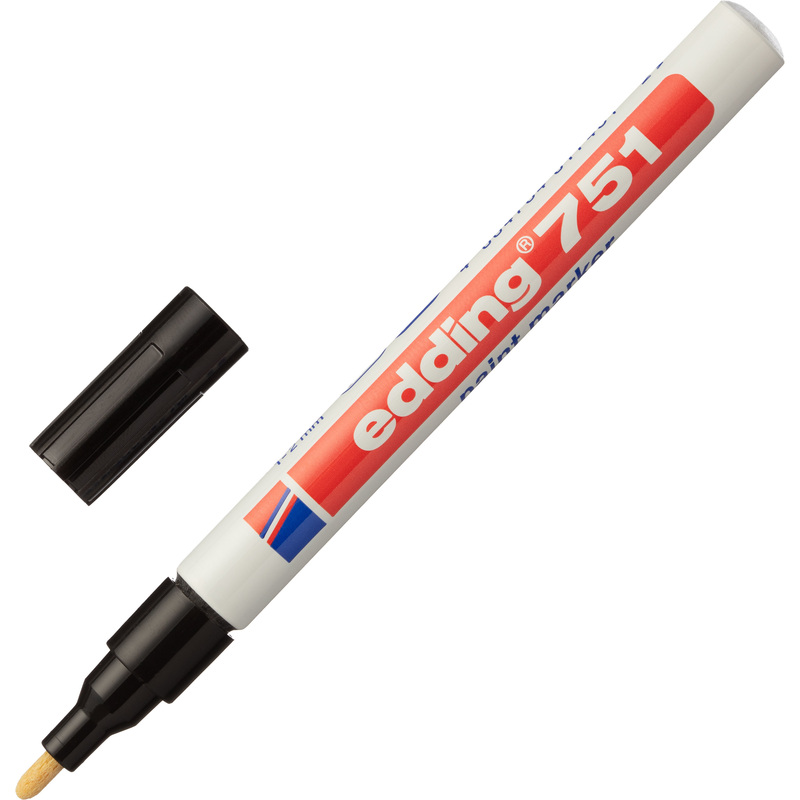 Изображение товара Промышленный лаковый маркер Edding E-751/1 черный 1-2мм