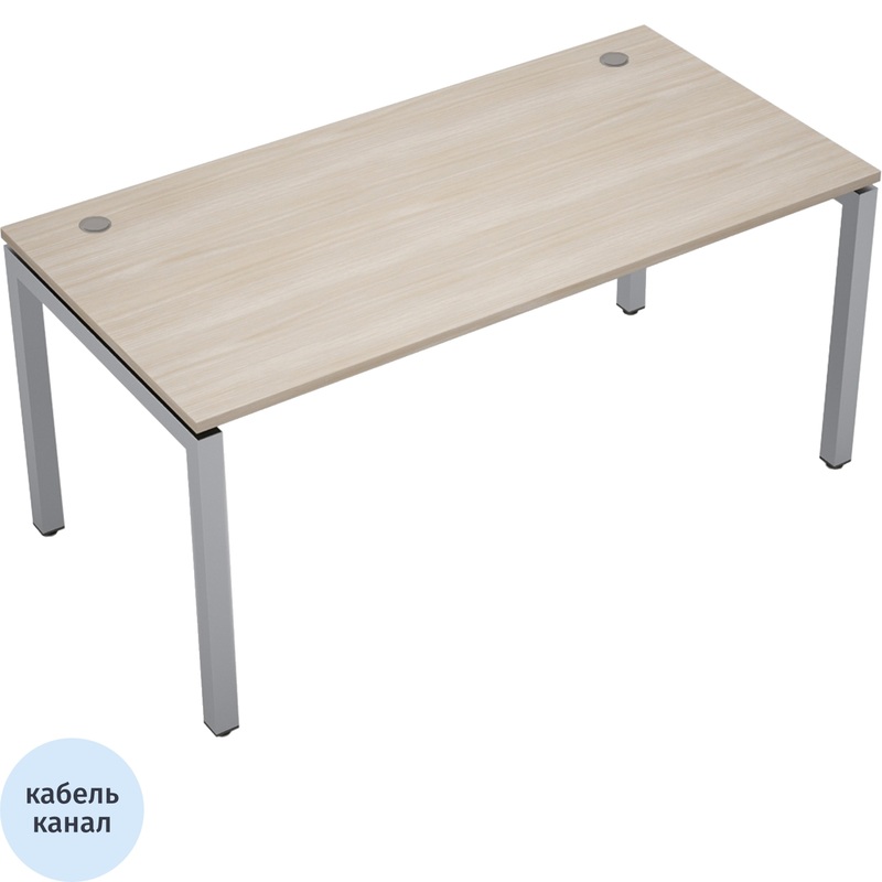Изображение товара Стол прямой Avance 6М.564 шамони светлый/алюминий матовый 1600x600x750 мм