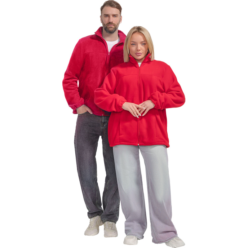 Изображение товара Толстовка флисовая мужская красная размер XXL (60-62)