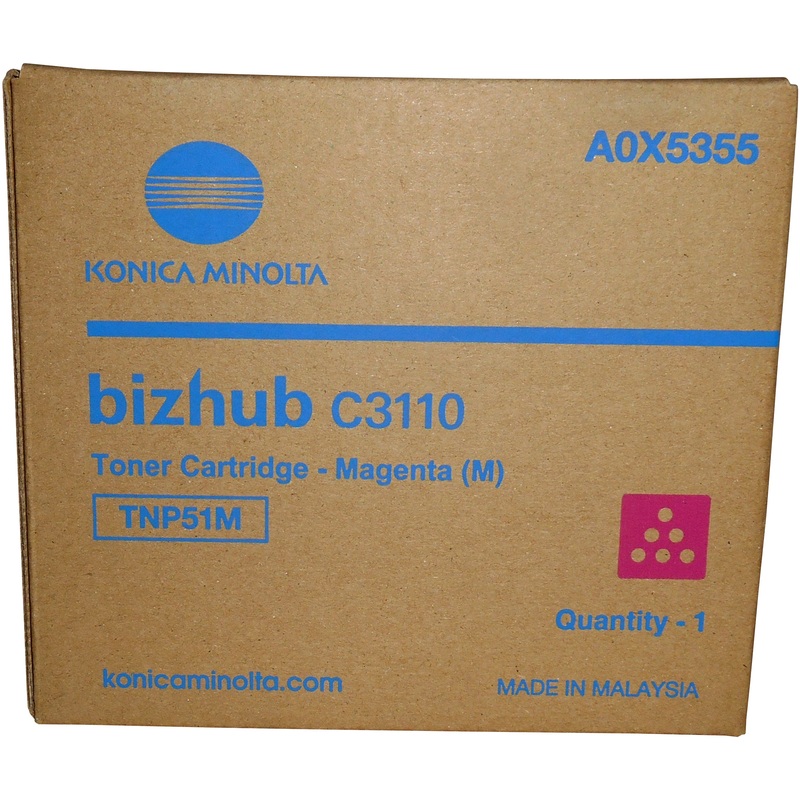 Изображение товара Лазерный картридж Konica Minolta TNP-51M пурпурный оригинальный 5000 страниц