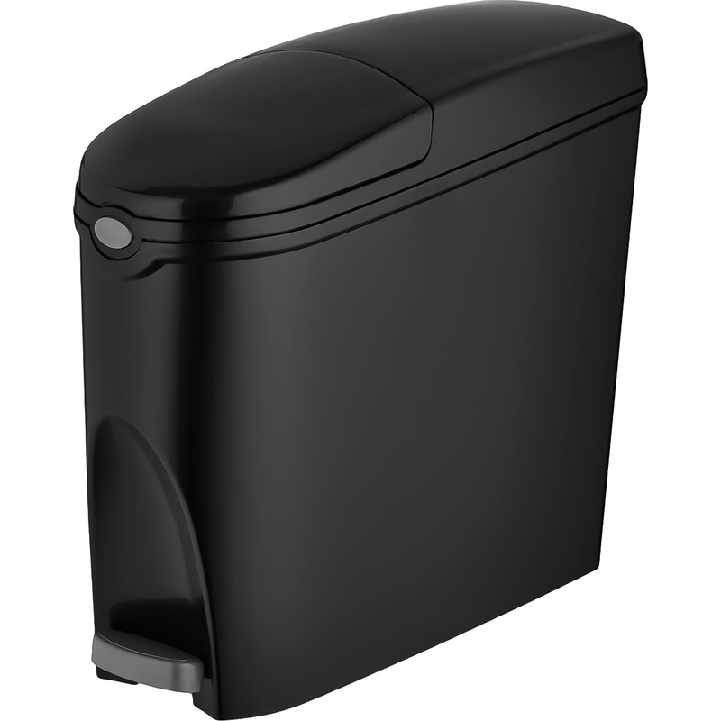 Изображение товара Ведро мусорное Luscan 20 л пластик с педалью и крышкой чёрное
