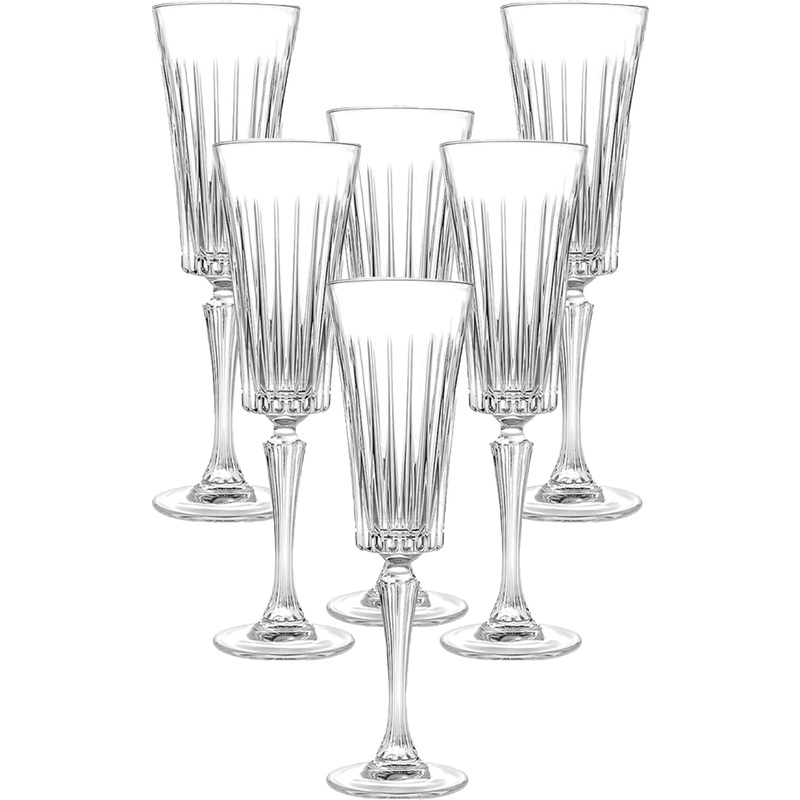 Изображение товара Набор бокалов для шампанского Cristalleria Italiana Timeless 6 шт 210 мл экохрусталь