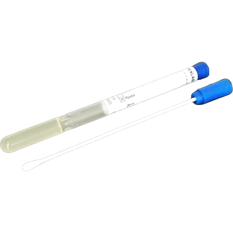Изображение товара Зонд-тампон универсальный в пробирке со средой Стюарта пластик/вискоза длина 150 мм (100 штук в упаковке)