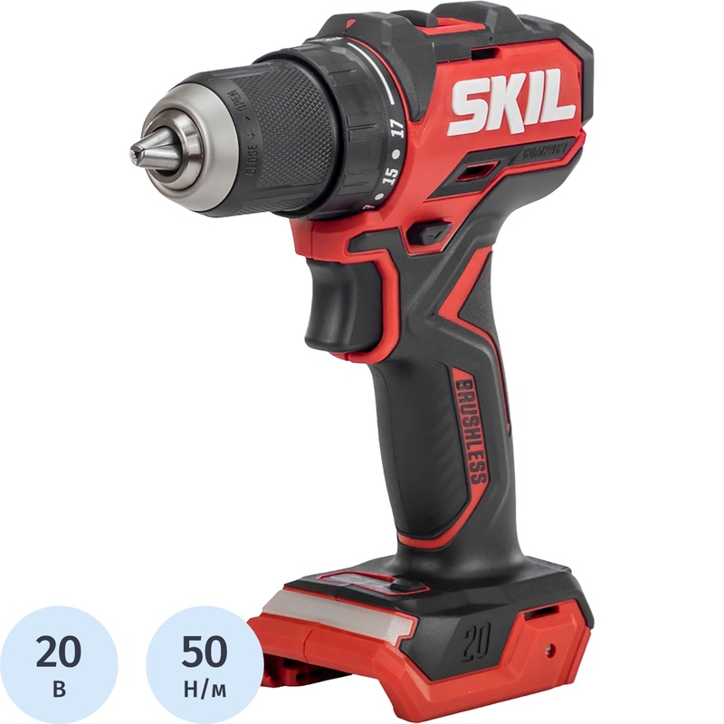 Изображение товара Skil DL6293 Дрель шуруповёрт бесщёточная 20 В без АКБ и ЗУ 2 скорости 50 Нм
