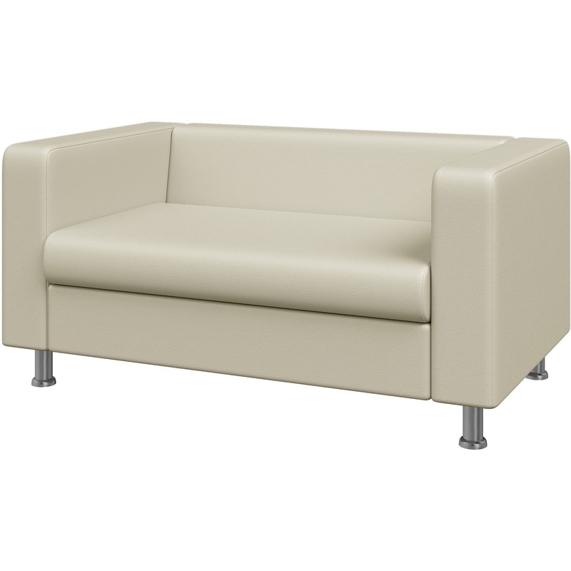 Изображение товара Диван двухместный Алекто бежевый искусственная кожа