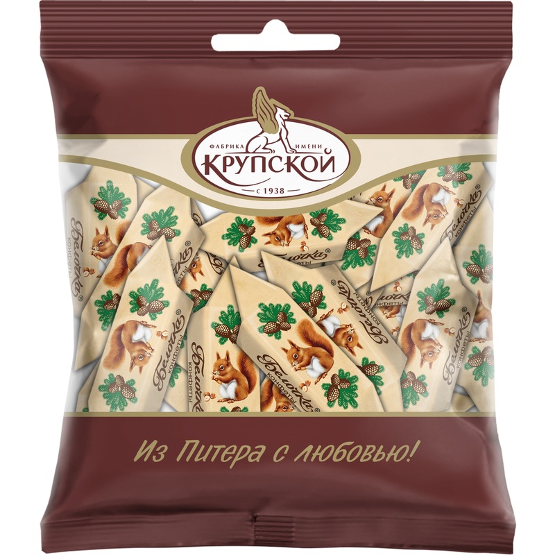 Изображение товара Конфеты шоколадные Белочка (Фабрика имени Крупской) 200 г