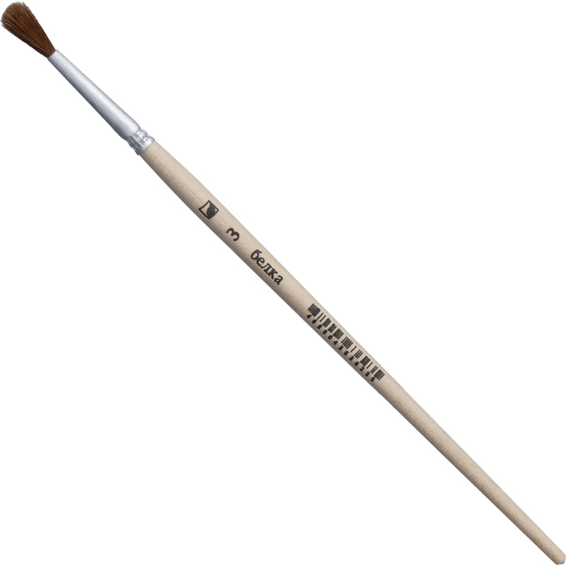 Изображение товара Кисть Комус Класс круглая белка №3 для рисования