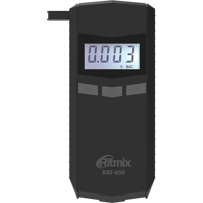 Изображение товара Алкотестер Ritmix RAT-650 электрохимический с дисплеем и точностью мер 0.05 промилле