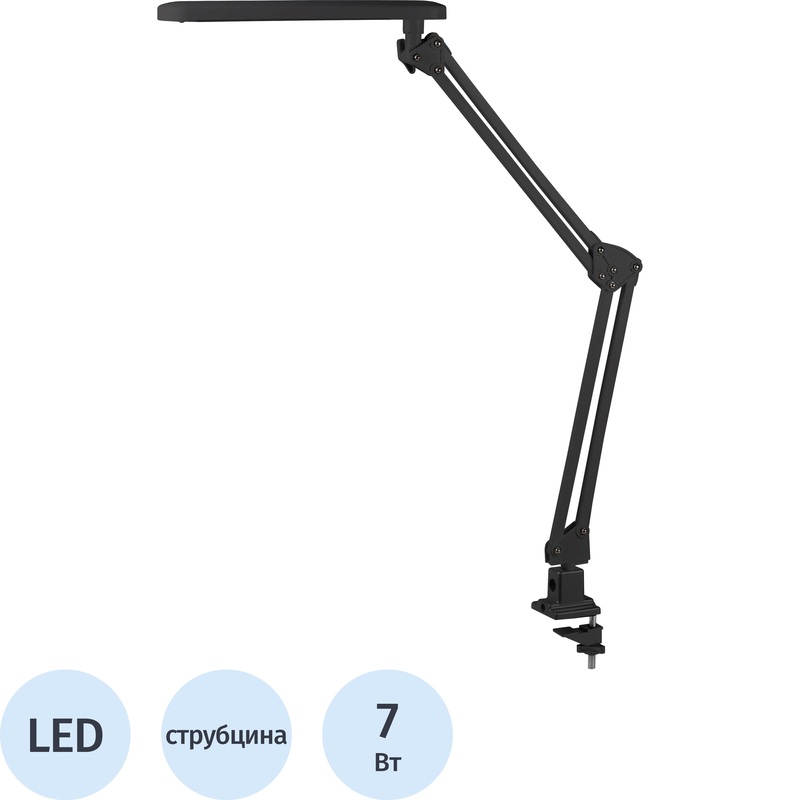 Изображение товара Настольный светильник Эра NLED-441-7W-BK черный современный с регулировкой