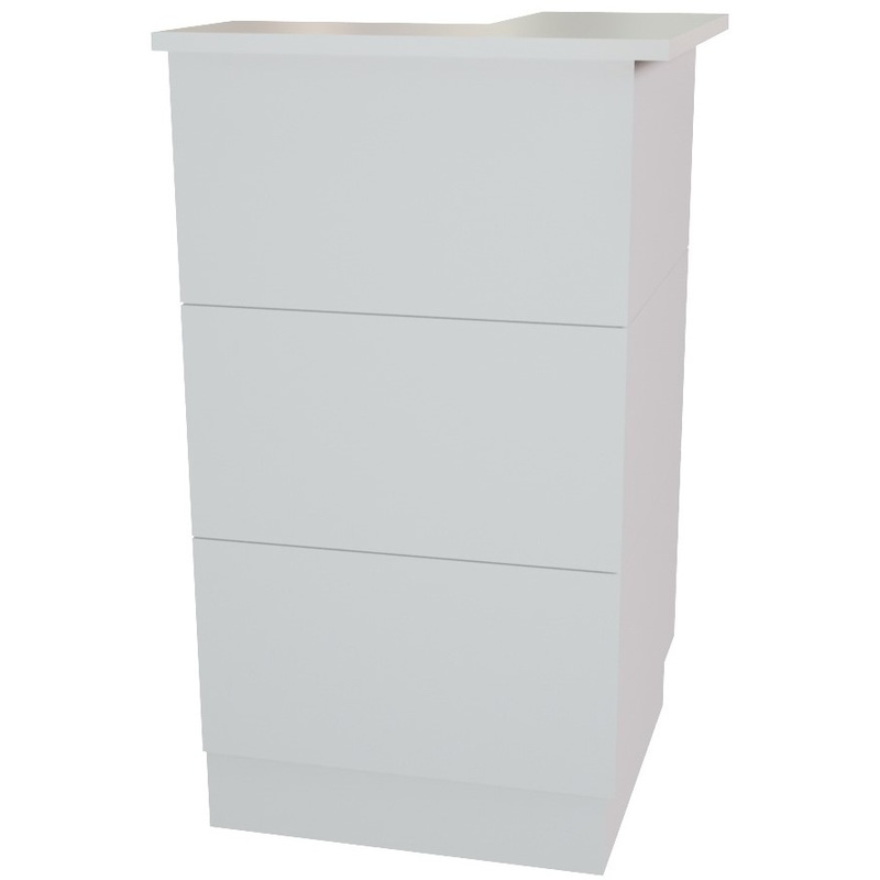 Изображение товара Модуль угловой правый Steel Reception белый офисный мебель для приемных и рабочих зон