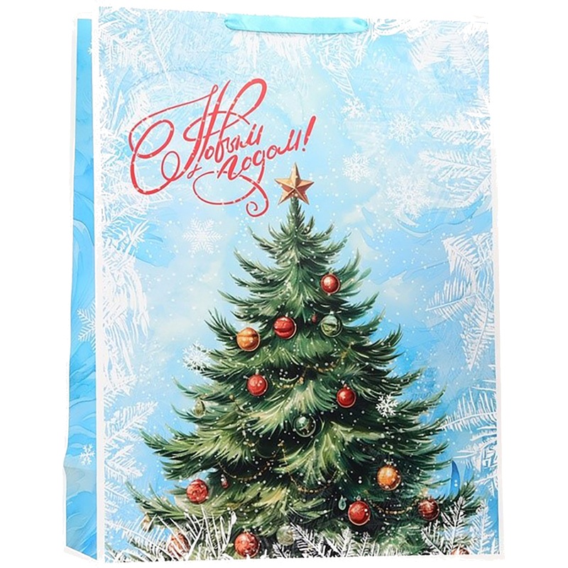 Изображение товара Пакет подарочный ламинированный Upak Land Ёлочка (61x46x20 см)