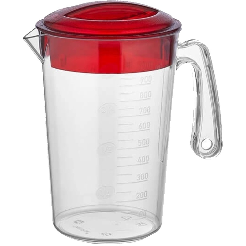 Изображение товара Кувшин Gastroplast 1000 мл с красной крышкой для измерения жидкостей