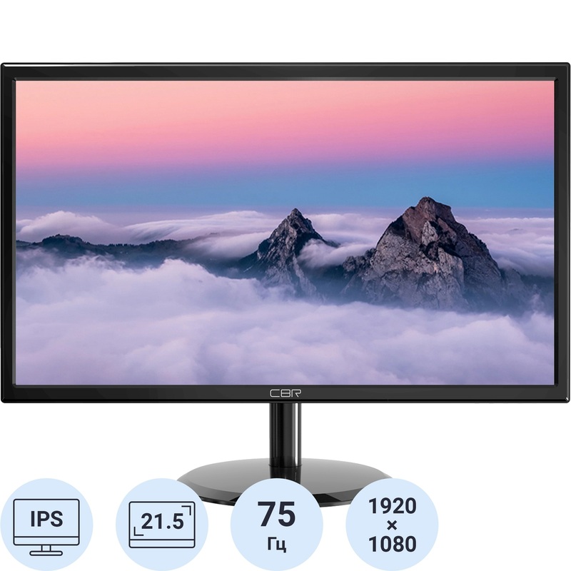 Изображение товара Монитор 21 5 дюймов CBR MF-2202 Full HD матовая HDMI VGA черный
