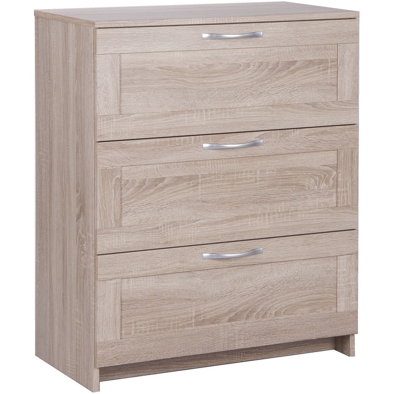 Изображение товара Комод Сириус дуб сонома 3 ящика мебель для хранения Используйте этот комод для организации простран